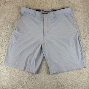 Johnnie-O Shorts Mens 38 Blue Ripple Performance Stretch Golf Casual Lightweight